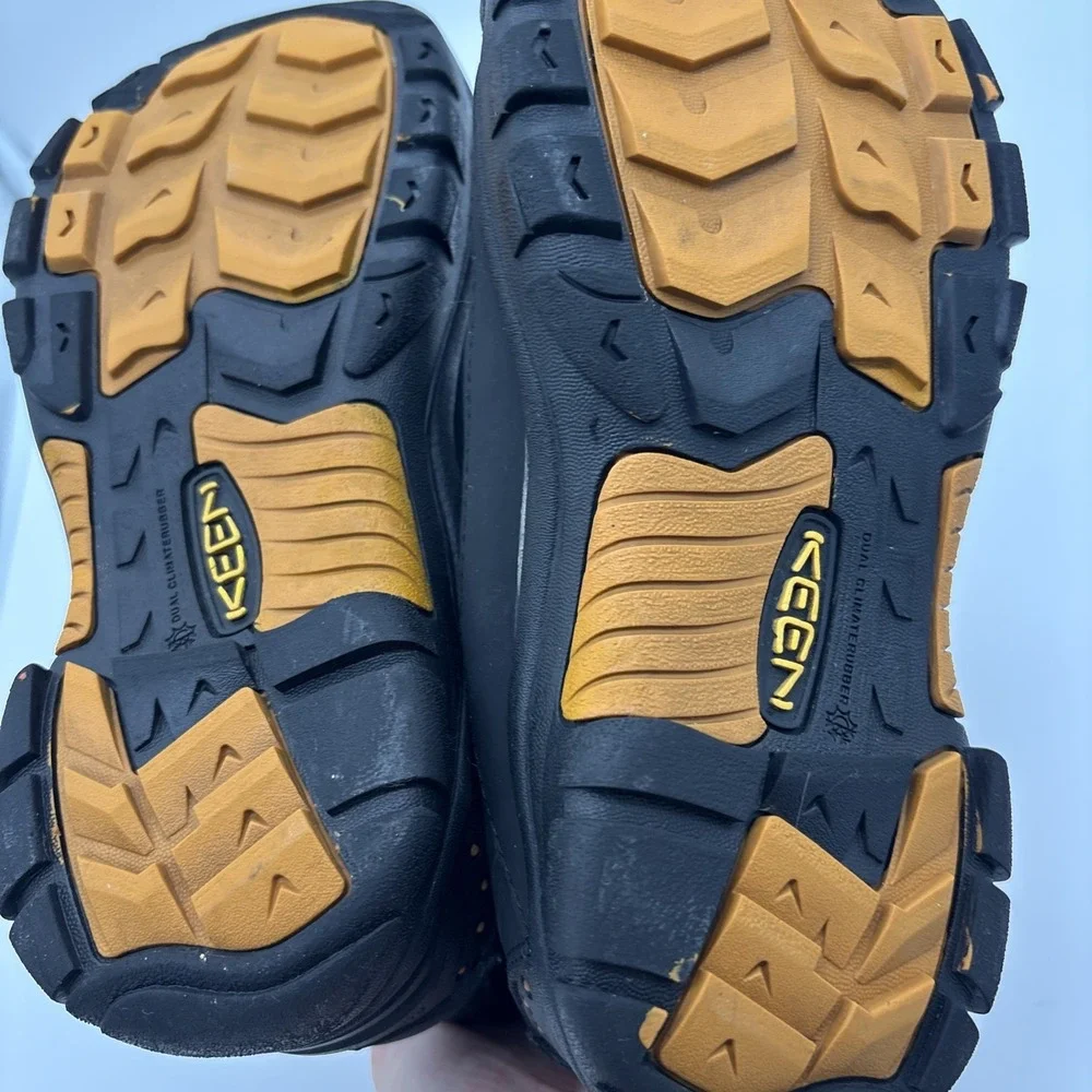Keen Shoes Kids Sz 6 Basin Snow Boots Winter Insulated Leather Waterproof Black